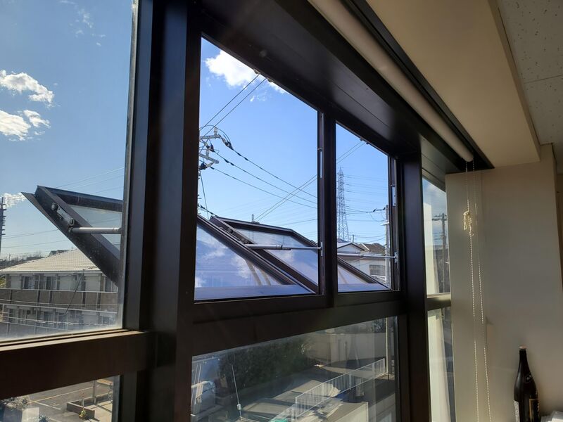 排煙窓 開放操作確認